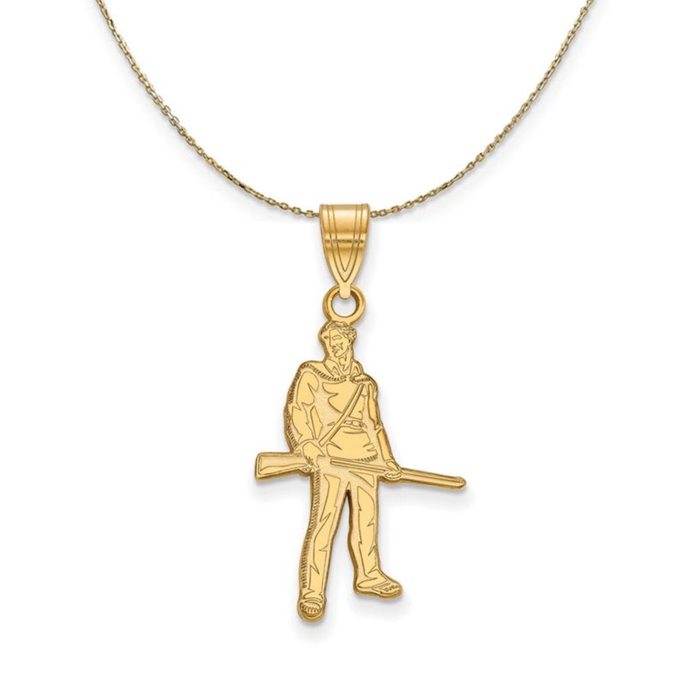 14k Yellow Gold West Virginia U. Medium Necklace - 16 Inch